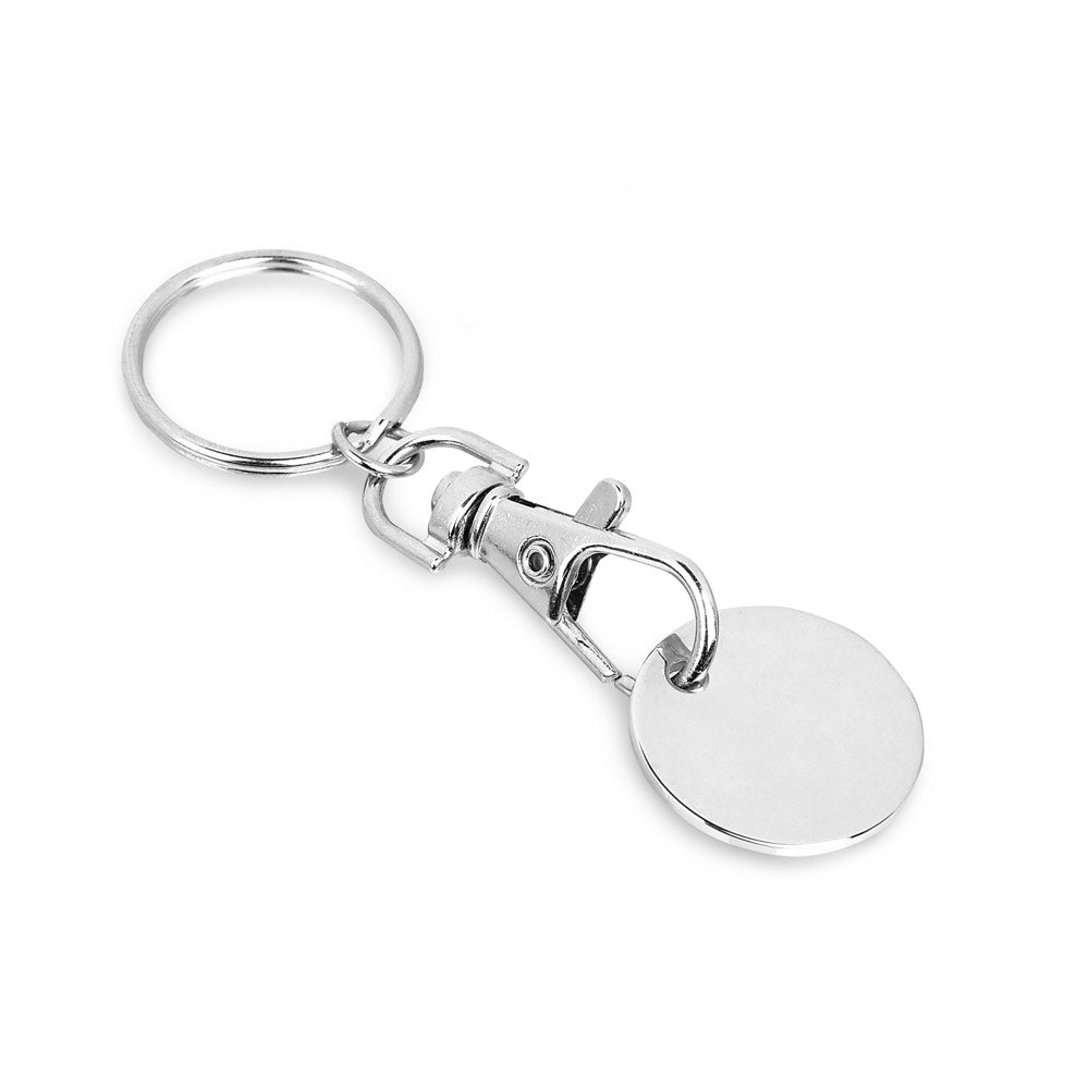 Porte-clé metal porte jeton de caddie