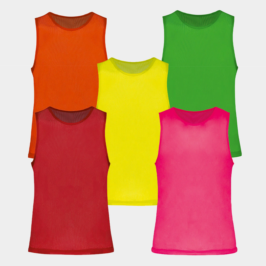 Chasubles de sports légers couleur flachi fluo