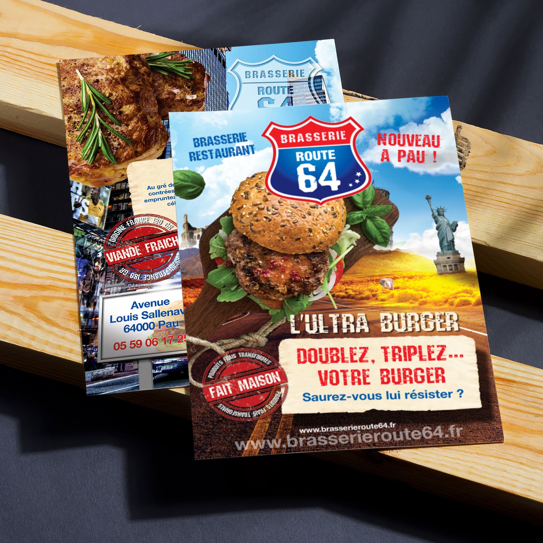 Création d'un Flyer par un graphiste freelance pour une chaine de restaurant