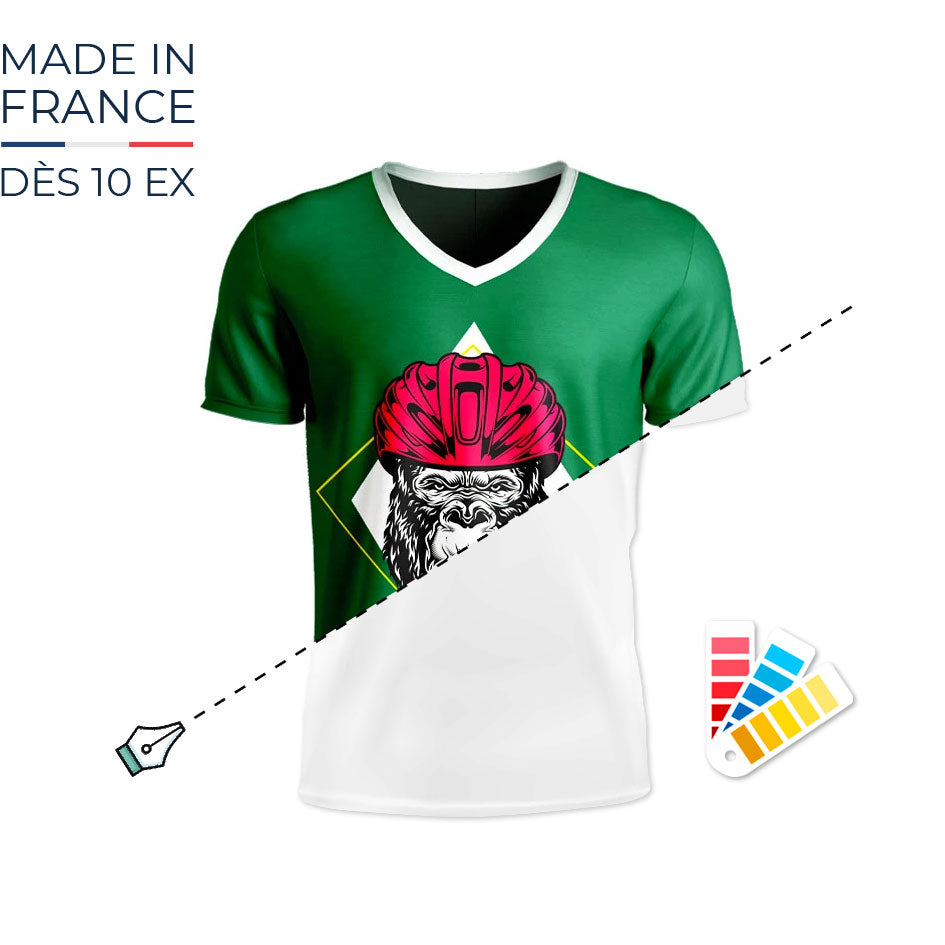 Maillot d'enduro personnalisable, imprimé dans un atelier francais