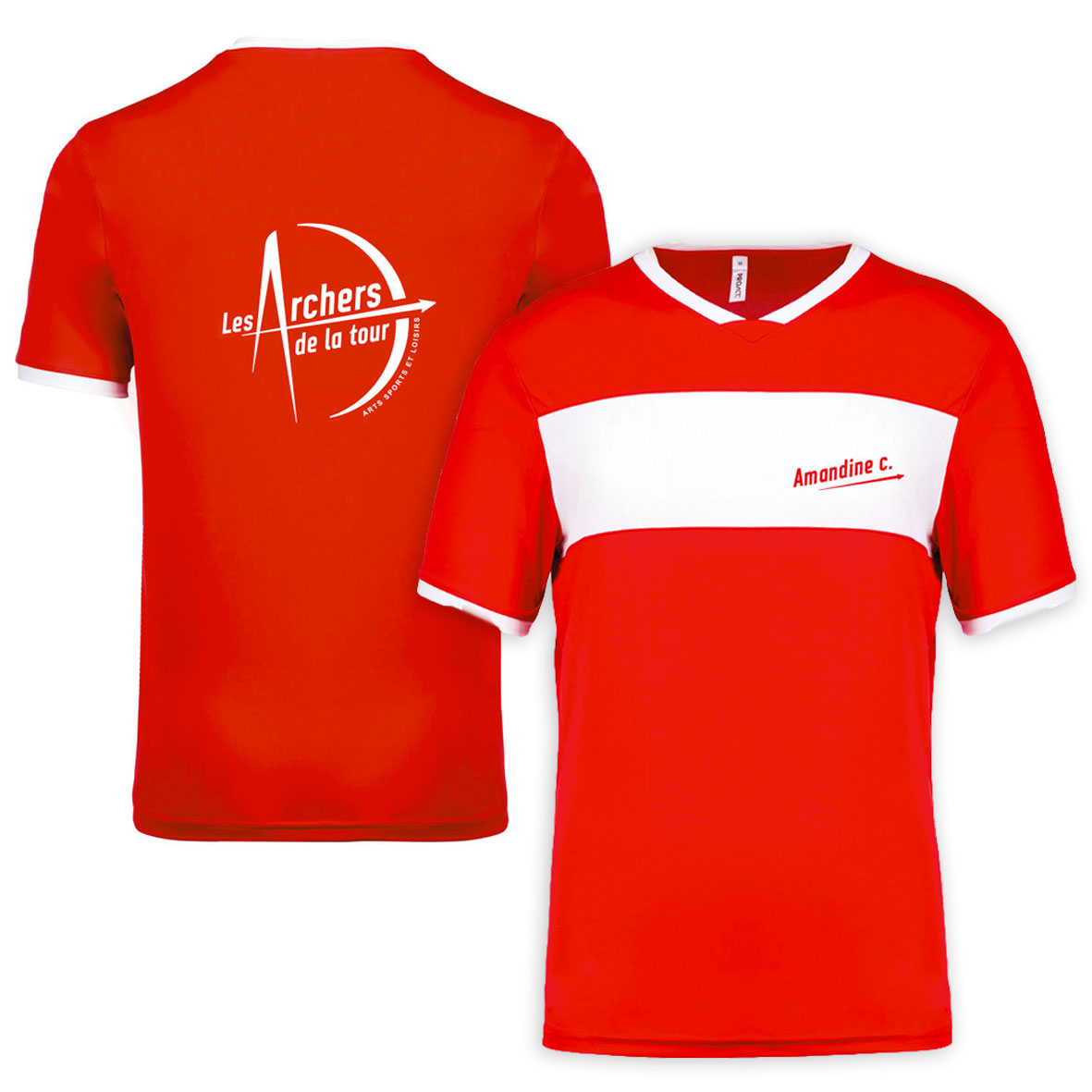 Maillot les archets de la tour d'aigues, club de tir à l'arc