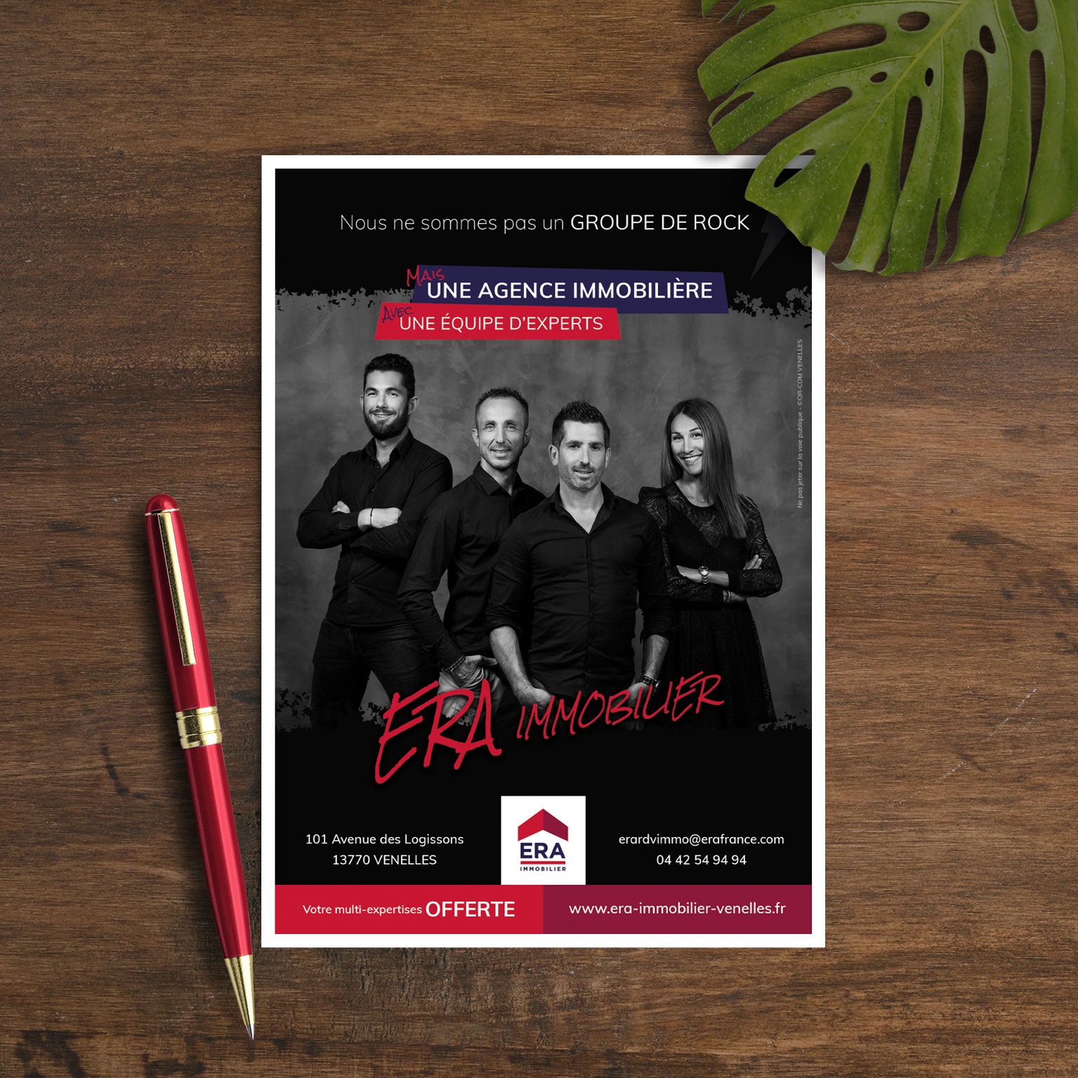 Création graphique d'un flyer pour une chaine immobiliere