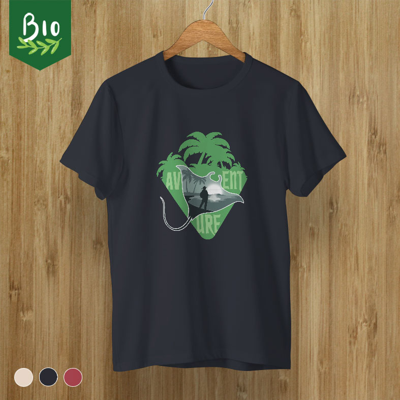 T-shirt voyage et raie