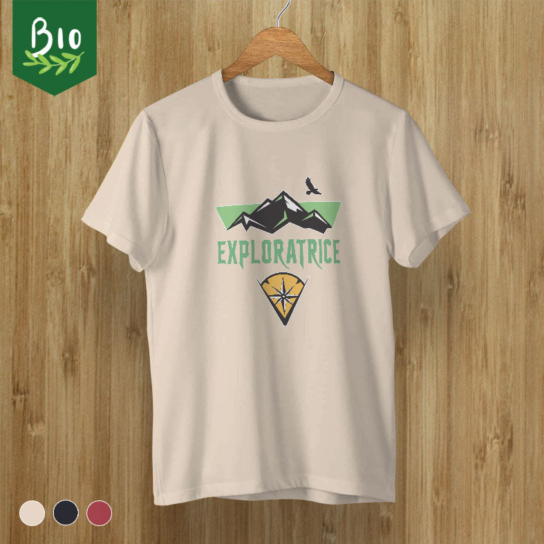 T-shirt bio cadeau globe trotteuse
