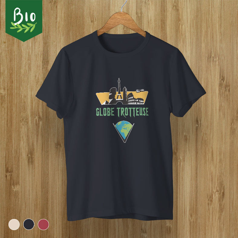 T-shirt aventure globe-trotteuse bio