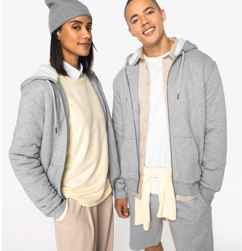 Sweat zippé ecoresponsable sherpa