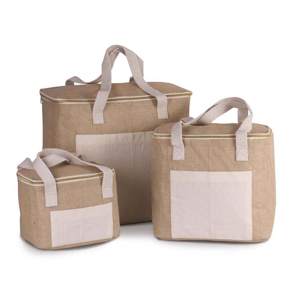 Sac isotherme en jute personnalisé
