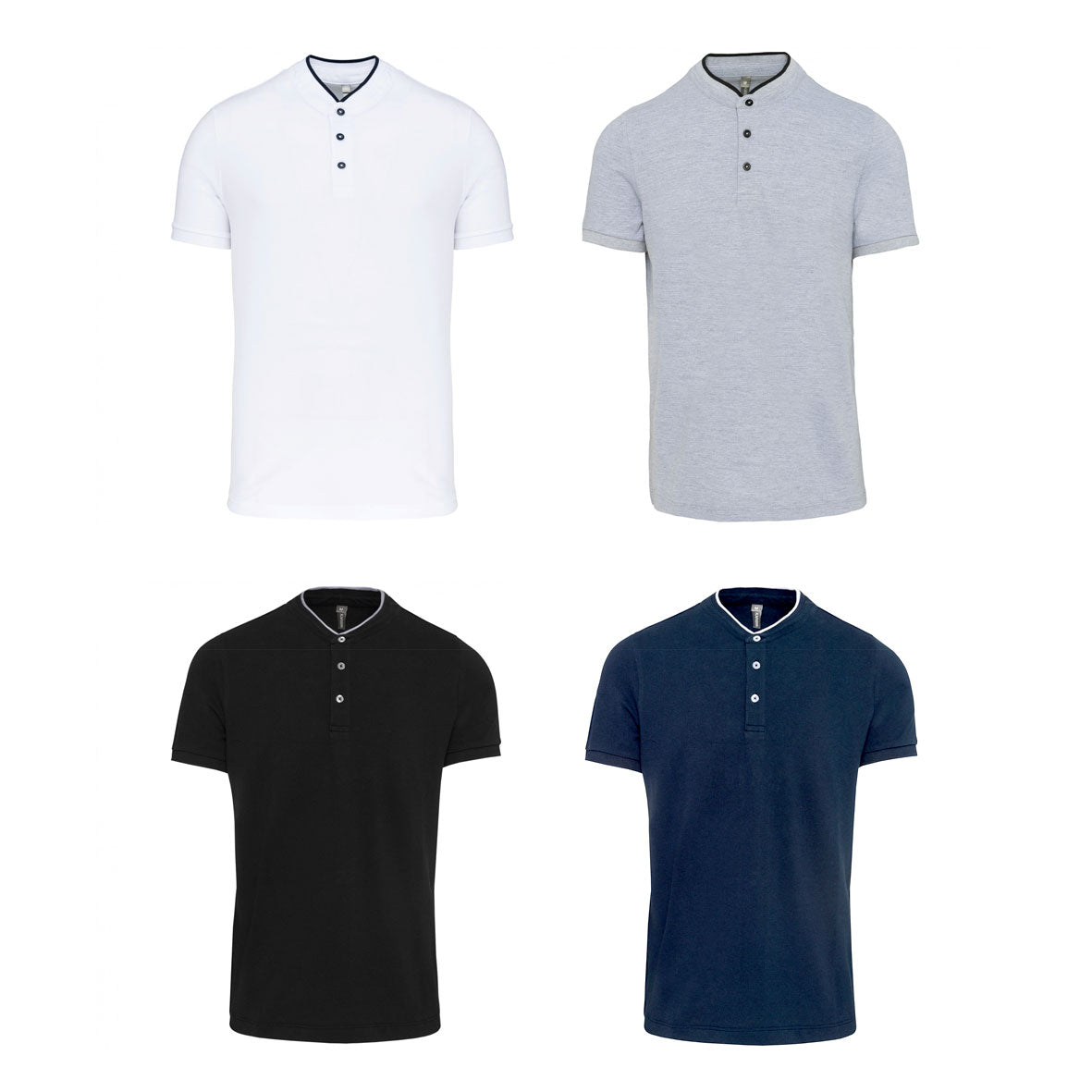 Coloris au choix du polo col mao
