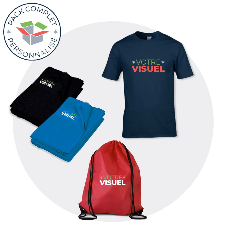 Pack salle de sport personnalisé cadeau d'adhérents au club sportif